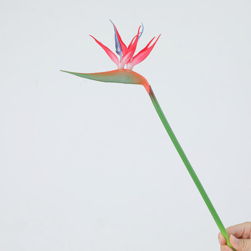 Small  Bird of Paradise Stems, 17", Soft Latex Artificial Flowers for Wedding Decor, Home Styling, Event Arrangements