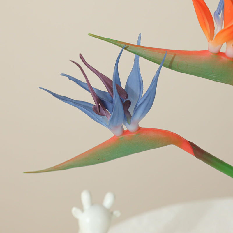 Small  Bird of Paradise Stems, 17", Soft Latex Artificial Flowers for Wedding Decor, Home Styling, Event Arrangements