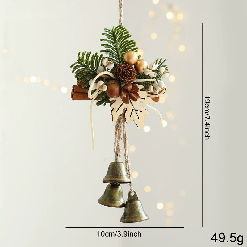 Realistic Christmas Bell Ornaments Set - 9 Styles Holiday Door Hangers, Tree Decor & Wall/Window Display for Home, Events, Retail