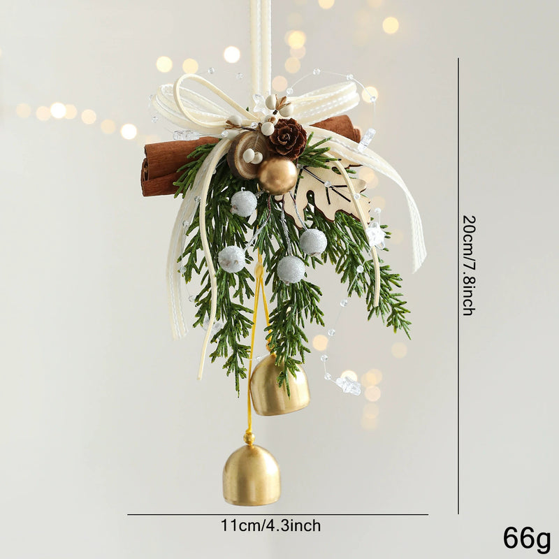 Realistic Christmas Bell Ornaments Set - 9 Styles Holiday Door Hangers, Tree Decor & Wall/Window Display for Home, Events, Retail