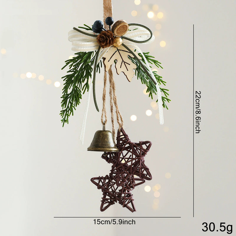 Realistic Christmas Bell Ornaments Set - 9 Styles Holiday Door Hangers, Tree Decor & Wall/Window Display for Home, Events, Retail