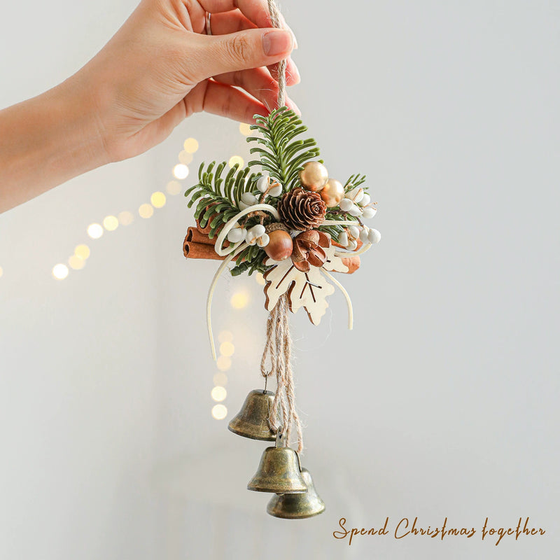 Realistic Christmas Bell Ornaments Set - 9 Styles Holiday Door Hangers, Tree Decor & Wall/Window Display for Home, Events, Retail