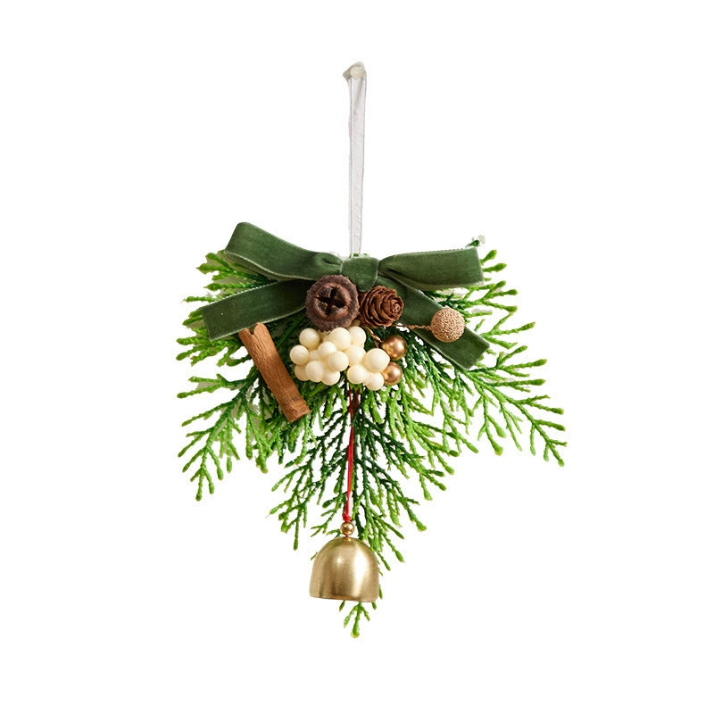 Christmas Bell & Bow Ornaments , 6.5" Festive Holiday Decor for Tree, Wreaths, Gift Wrapping, Home & Event Decor