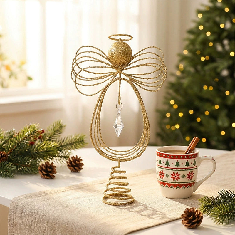 10" Realistic Angel Tree Topper Star, Christmas Tree Decor, Holiday Centerpiece, Wedding & Event Decor, Bulk Pricing Available