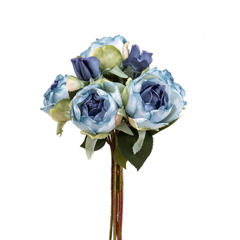 Silk Roses Bouquet, 11" Long with 10 Blooms (3" Each), Wedding Centerpiece, Home Decor, Event Styling, Bulk Floral Supplies