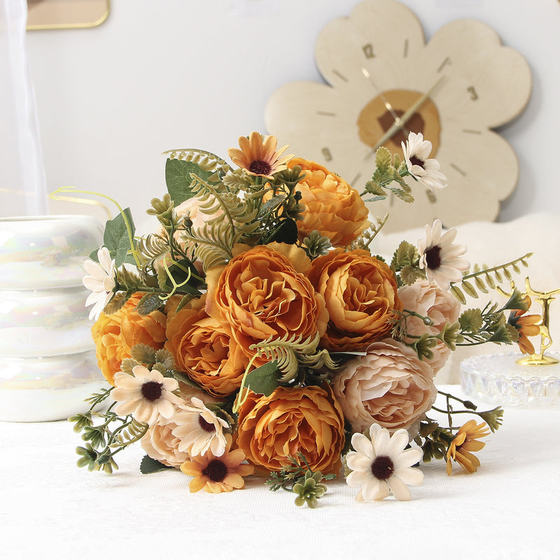 Silk Peony Bouquet, 13" Tall,  for Wedding, Home Decor, Event Arrangements