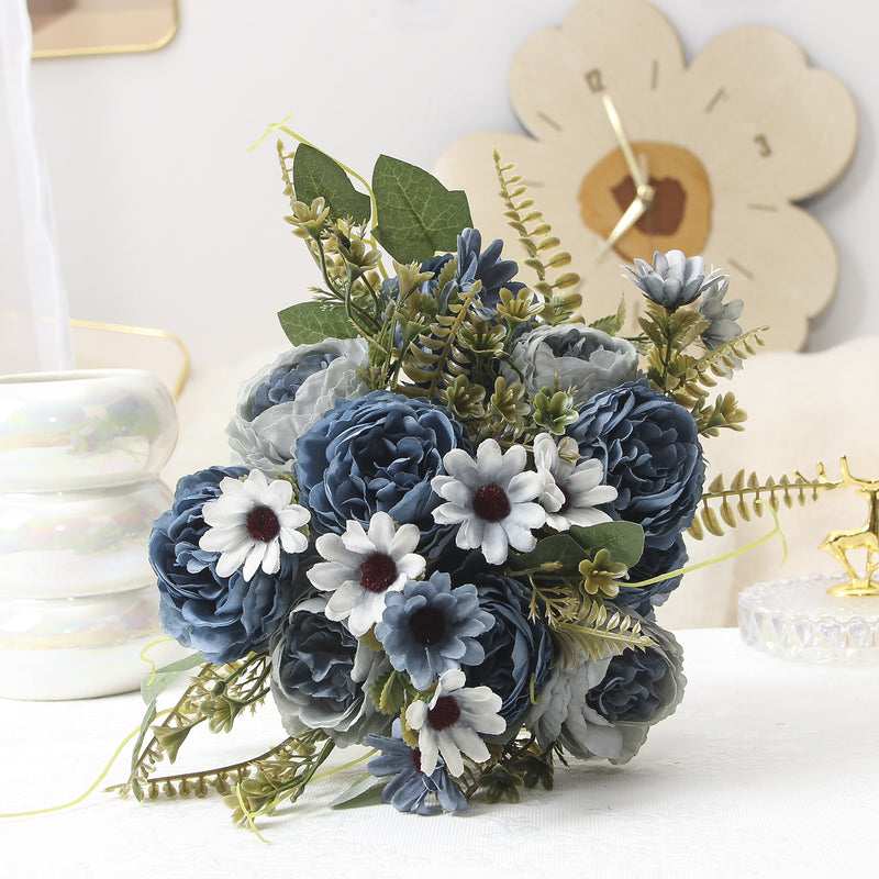 Silk Peony Bouquet, 13" Tall,  for Wedding, Home Decor, Event Arrangements