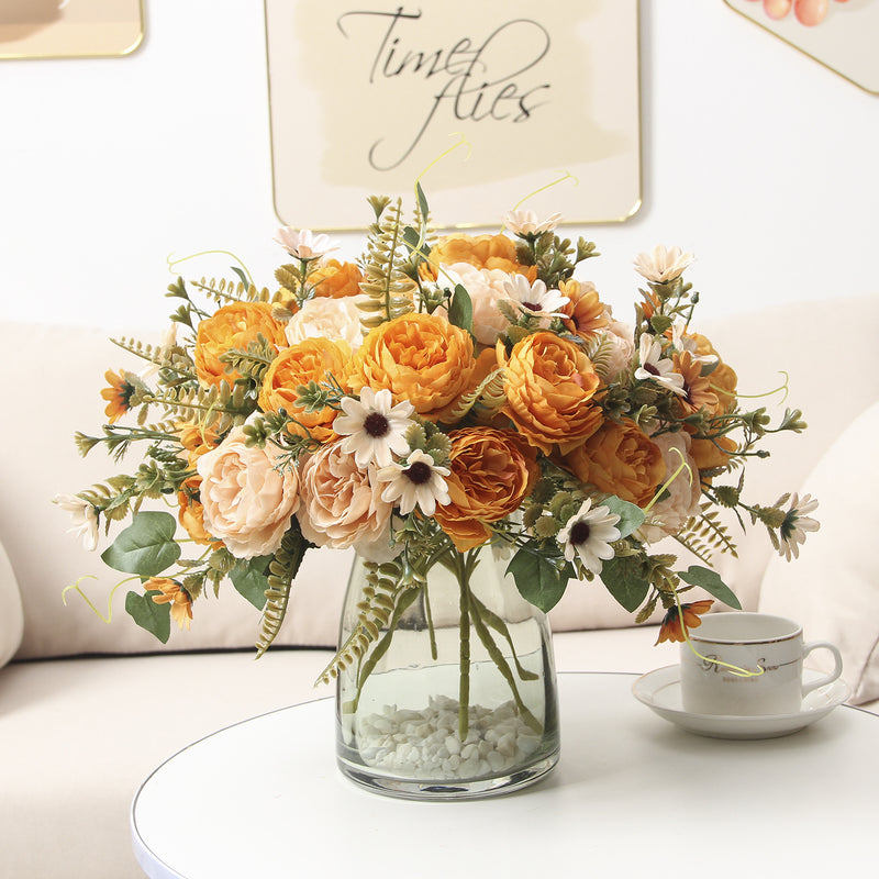 Silk Peony Bouquet, 13" Tall,  for Wedding, Home Decor, Event Arrangements