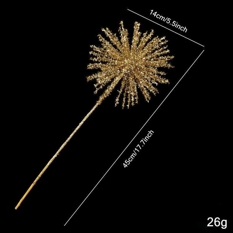 18" Festive Foam Glitter Christmas Tree Stems, Gold, White, Silver, Red, Holiday Decor, Wedding Arrangements, Home Styling