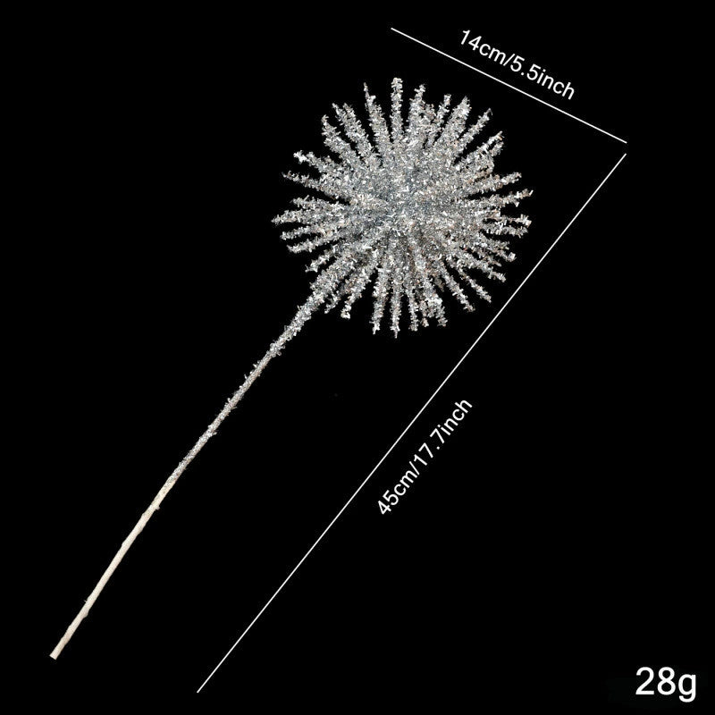 18" Festive Foam Glitter Christmas Tree Stems, Gold, White, Silver, Red, Holiday Decor, Wedding Arrangements, Home Styling