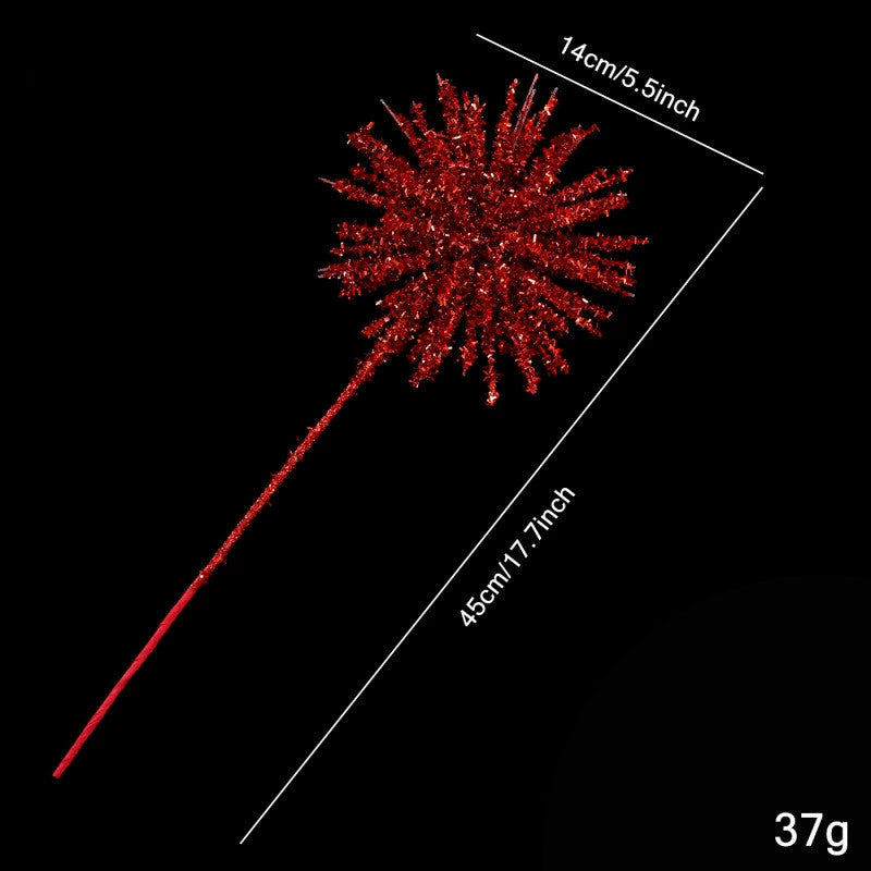 18" Festive Foam Glitter Christmas Tree Stems, Gold, White, Silver, Red, Holiday Decor, Wedding Arrangements, Home Styling