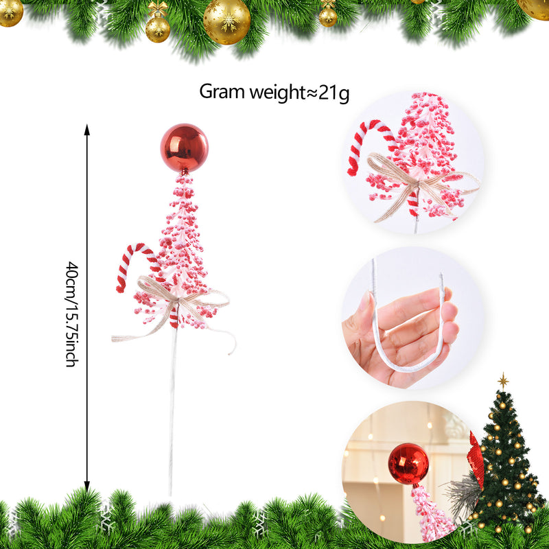 Set of 5 Realistic Christmas Lollipop Ornaments, Red & White Candy Cane Hanging Decor for Tree, DIY Holiday Crafts, Bulk Party Decorations