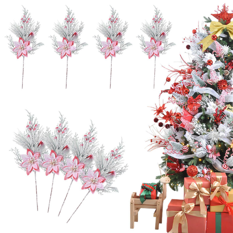 Set of 5 Realistic Christmas Lollipop Ornaments, Red & White Candy Cane Hanging Decor for Tree, DIY Holiday Crafts, Bulk Party Decorations