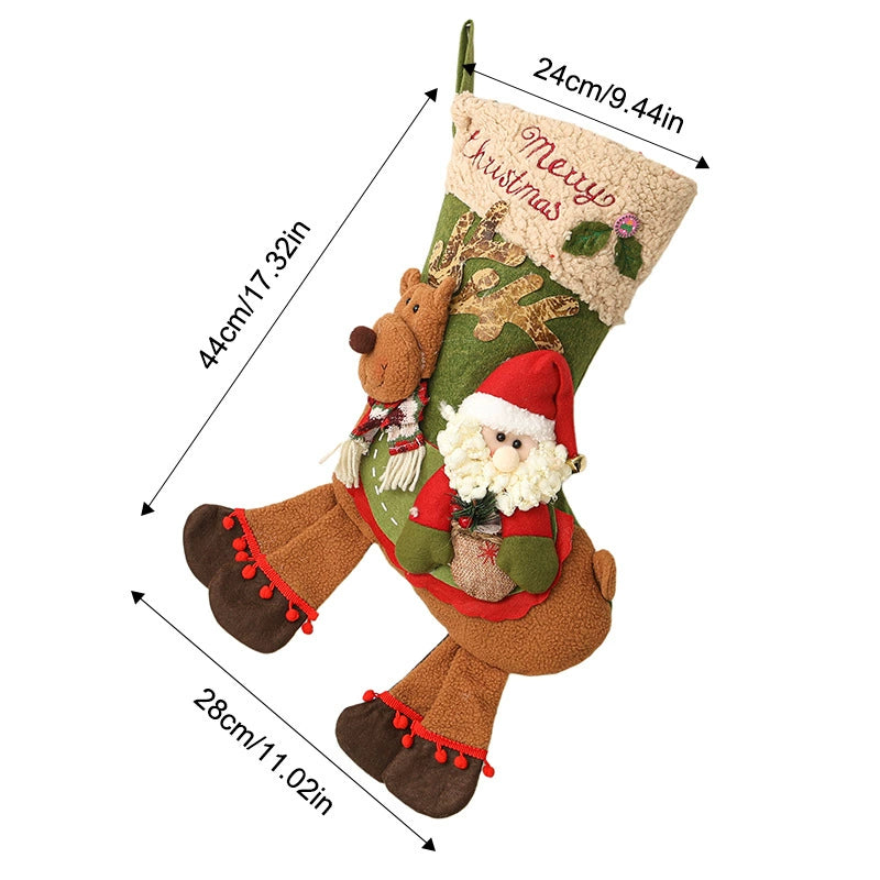 Christmas Stocking Decorations, 17" Festive Holiday Socks, Perfect for Tree Hanging, Gifting, and Seasonal Home Decor