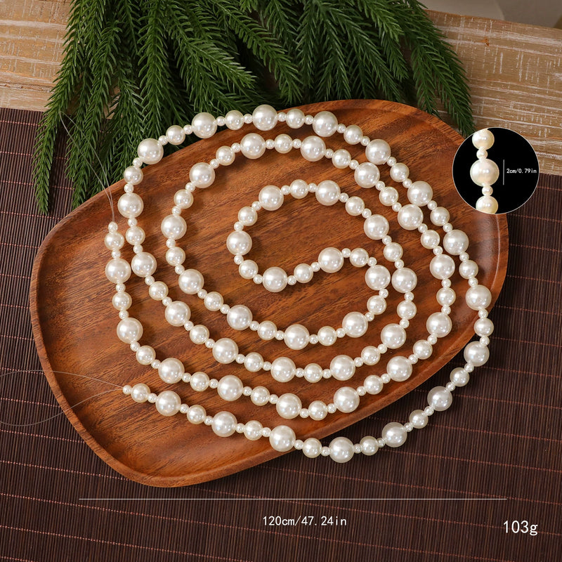 47" Real-Touch Christmas Bead Garland, DIY Holiday Decor, Tree Ornament, Party & Home Decoration