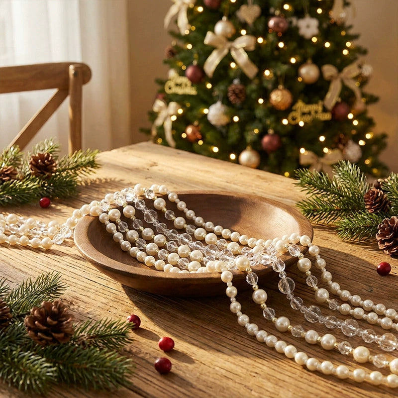 47" Real-Touch Christmas Bead Garland, DIY Holiday Decor, Tree Ornament, Party & Home Decoration