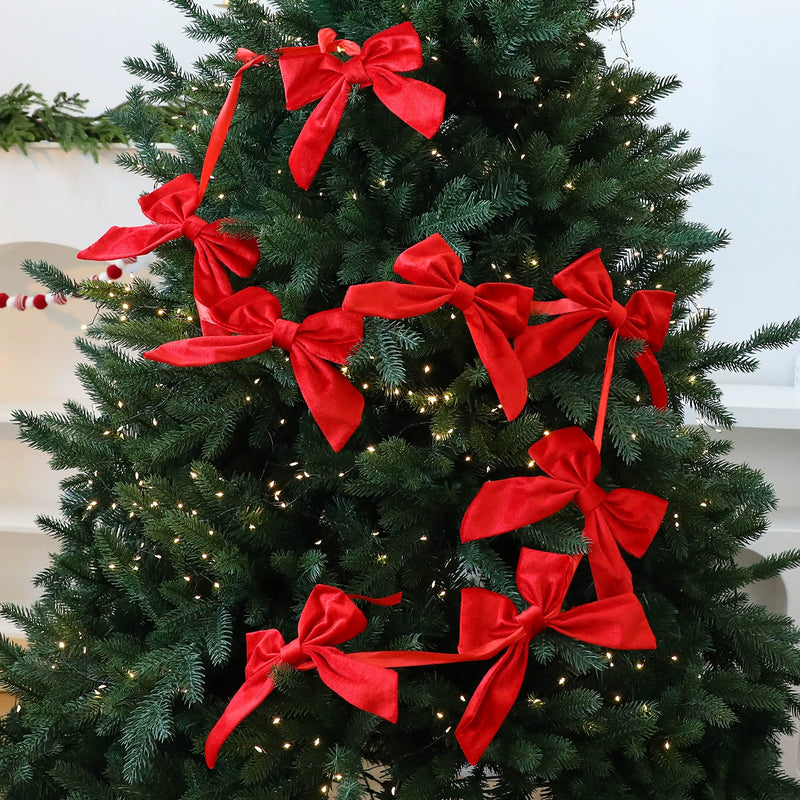 Bow Garland Christmas Tree Decor, 71" Festive Holiday Decoration for Home, Events, and Commercial Spaces