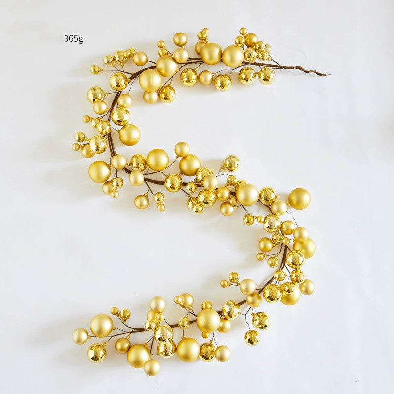 Christmas Glitter Ball Garland, 71" Long, 8 Styles, Festive Holiday Decor for Home, Weddings, Events, and Retail Displays