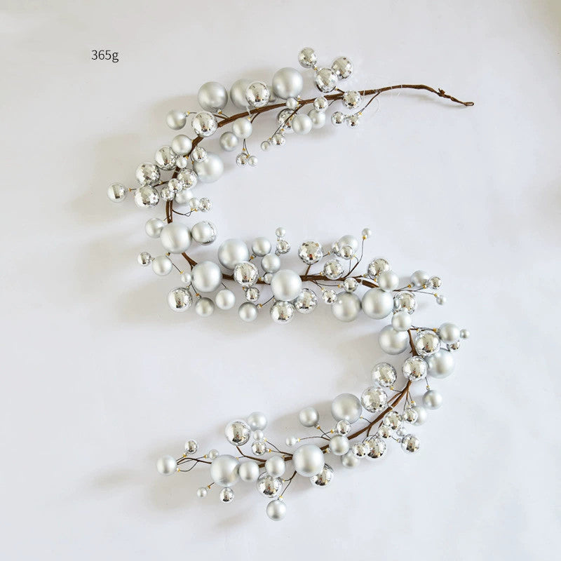 Christmas Glitter Ball Garland, 71" Long, 8 Styles, Festive Holiday Decor for Home, Weddings, Events, and Retail Displays