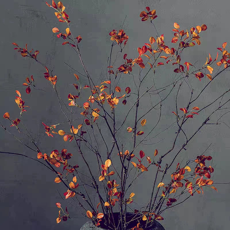 150cm Realistic Red Maple Leaf Branches, Bendable Stems for Fall Decor, Wedding Arrangements, Hotel Displays, Indoor Vase Filler