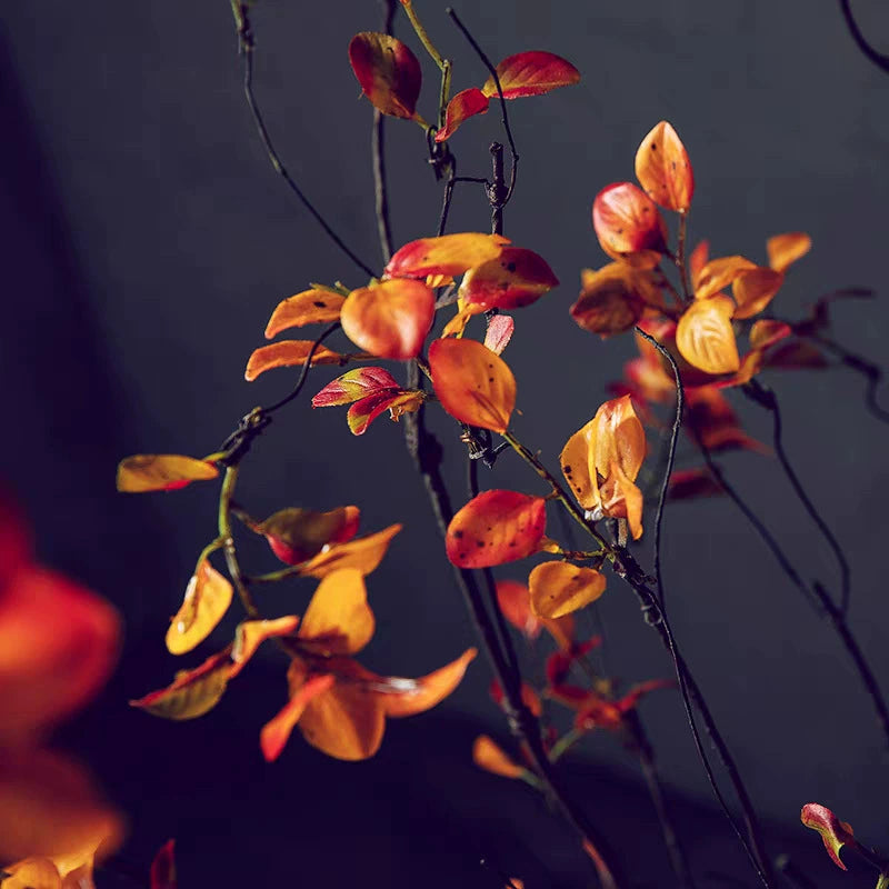 150cm Realistic Red Maple Leaf Branches, Bendable Stems for Fall Decor, Wedding Arrangements, Hotel Displays, Indoor Vase Filler