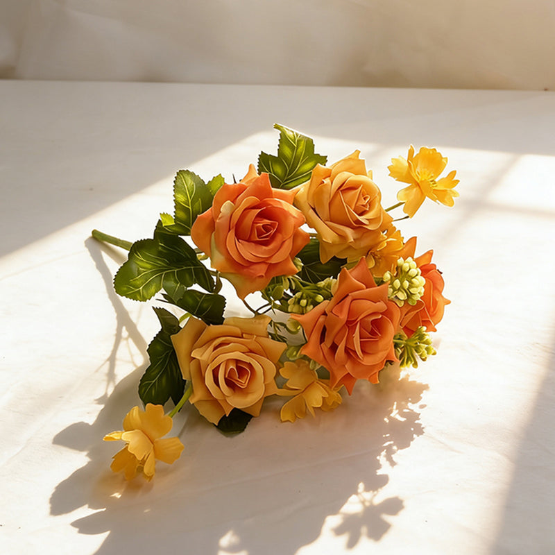 Realistic Artificial Roses, 11" Stems - Bulk Floral Supplies for Weddings, Events & Home Decor (Single Stems or Bundles)