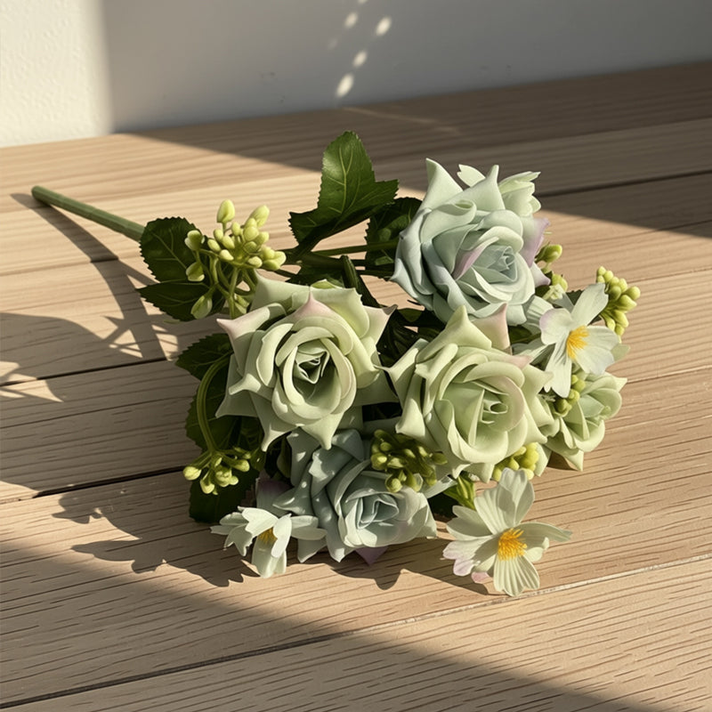Realistic Artificial Roses, 11" Stems - Bulk Floral Supplies for Weddings, Events & Home Decor (Single Stems or Bundles)