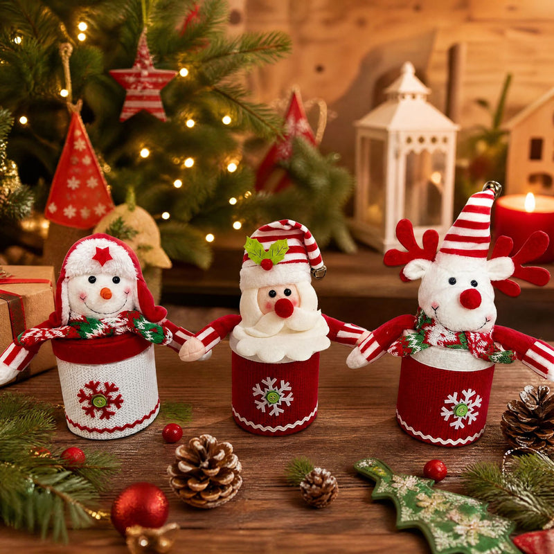 Christmas Apple Box Gift Set, 11" High, 4" Wide, Perfect for Holiday Decor, Gifting, and Bulk Wholesale Orders