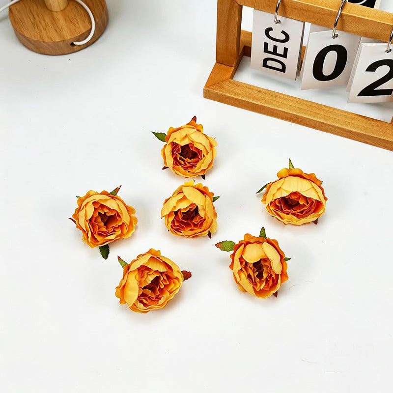Silk Peony & Rose Flowers, 2" Wide (5cm) - 10-Pack for Wedding Bouquets, Corsages, DIY Floral Arrangements & Home Decor