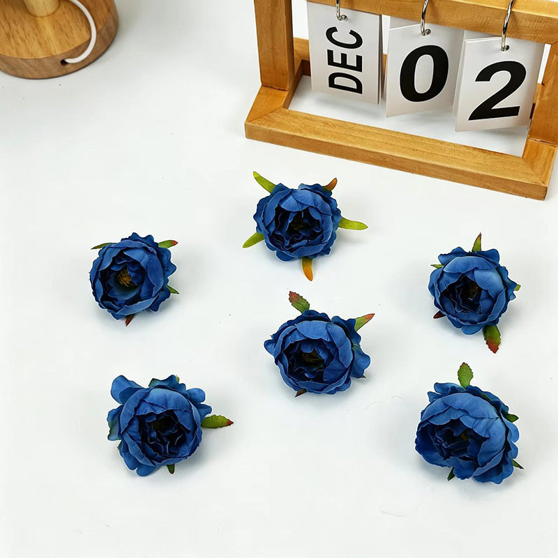 Silk Peony & Rose Flowers, 2" Wide (5cm) - 10-Pack for Wedding Bouquets, Corsages, DIY Floral Arrangements & Home Decor