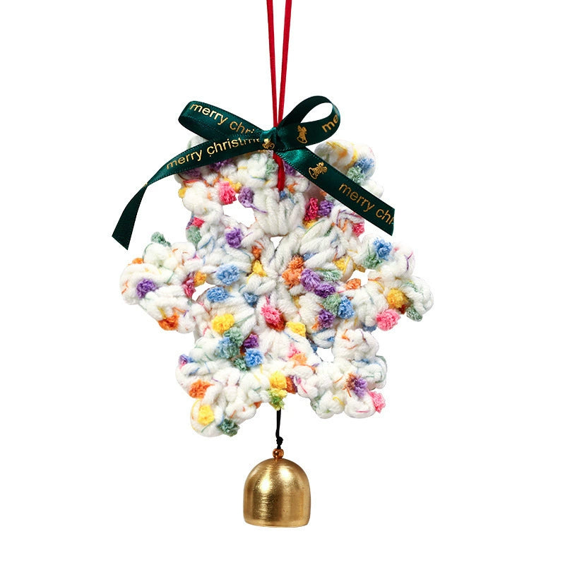 Handmade Felt Snowflake Christmas Tree Ornaments, Set of 5, 6.5" Long, Perfect for Holiday Decor, Gifts, and Festive Scenes