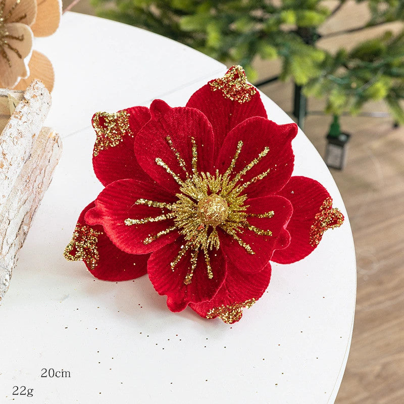 Velvet Christmas Decorations, 8" Diameter, DIY Tree Ornaments, Home & Event Decor, Bulk Available
