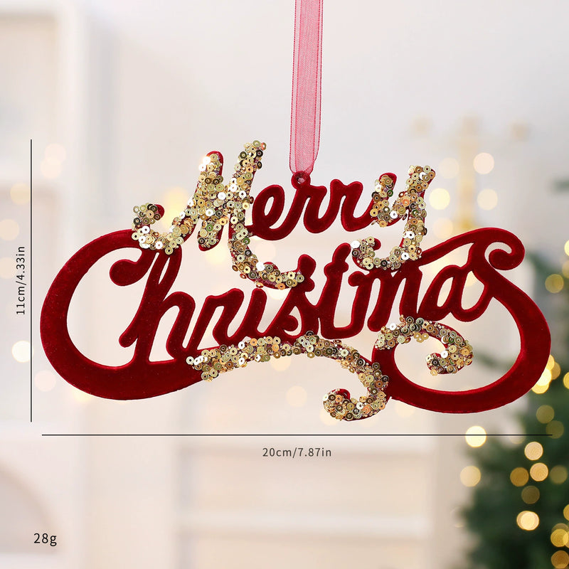 Red Velvet Snowflake Christmas Ornament, Festive Holiday Decor for Tree, Window, or Party