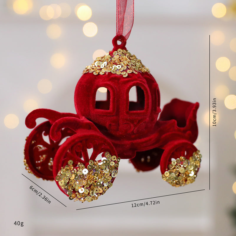 Red Velvet Snowflake Christmas Ornament, Festive Holiday Decor for Tree, Window, or Party