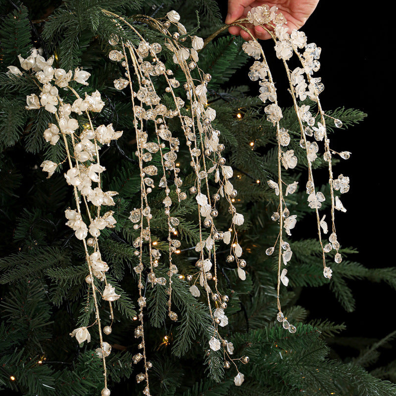 Acrylic White Crystal Christmas Tree Branches, Set of 7, Holiday Decor, Wedding & Event Styling, Bulk Wholesale