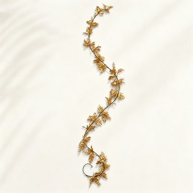 Golden Artificial Vine Garland, 71" Long, Festive Holiday Decor for Windows, Walls, Weddings & Events, Bulk Wholesale Options Available