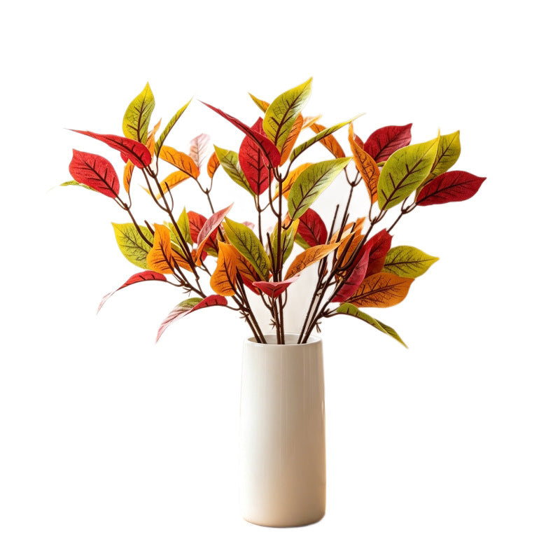 Realistic Magnolia Leaf Stem, 14" Tall with 30 Leaves, Perfect for Hotel Decor, Home Styling, and Event Arrangements