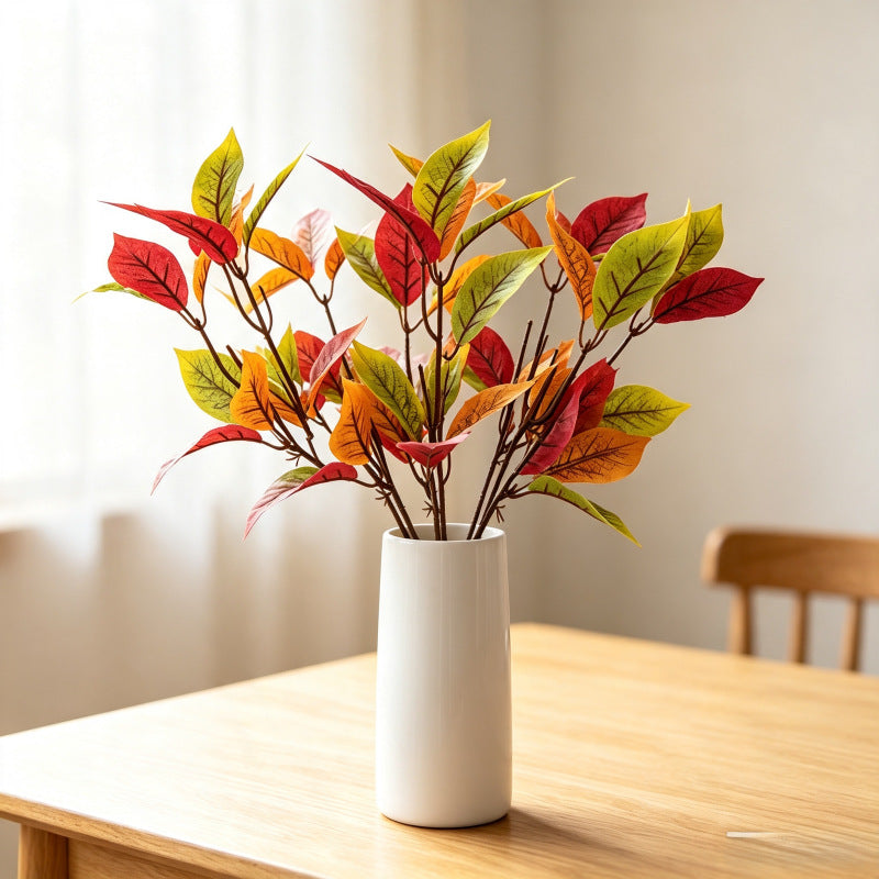 Realistic Magnolia Leaf Stem, 14" Tall with 30 Leaves, Perfect for Hotel Decor, Home Styling, and Event Arrangements