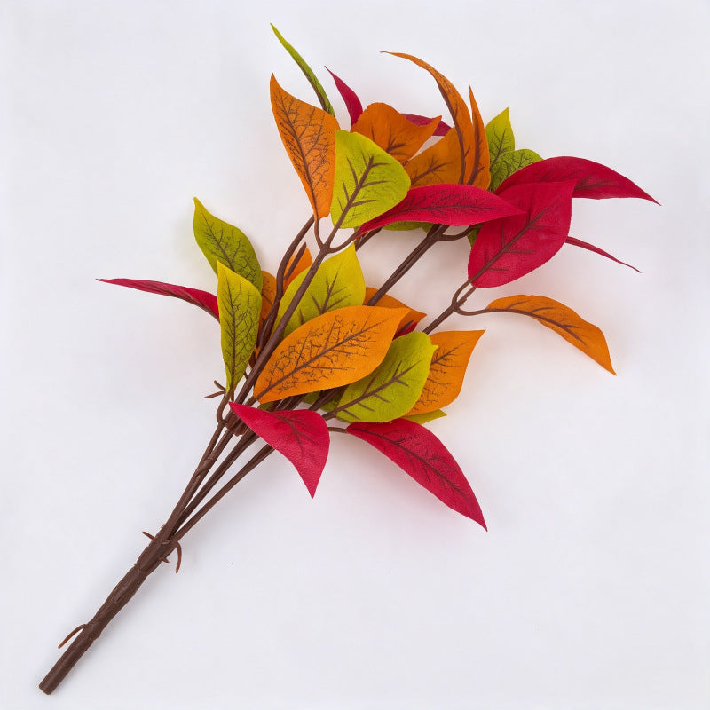 Realistic Magnolia Leaf Stem, 14" Tall with 30 Leaves, Perfect for Hotel Decor, Home Styling, and Event Arrangements