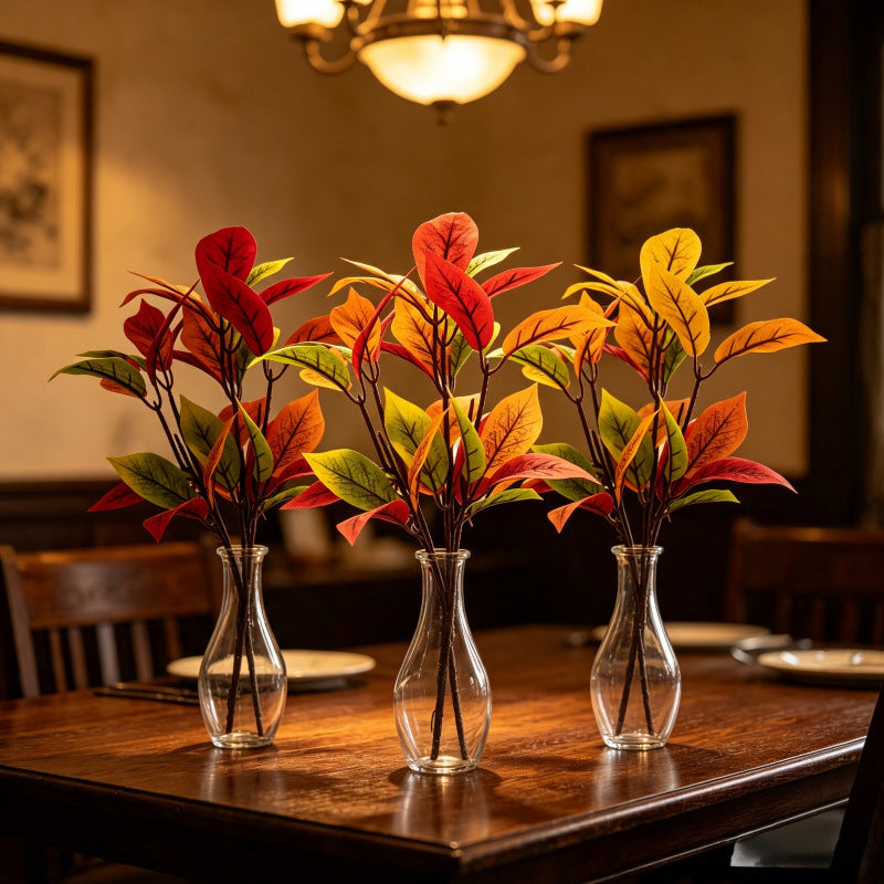 Realistic Magnolia Leaf Stem, 14" Tall with 30 Leaves, Perfect for Hotel Decor, Home Styling, and Event Arrangements