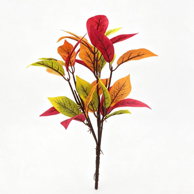 Realistic Magnolia Leaf Stem, 14" Tall with 30 Leaves, Perfect for Hotel Decor, Home Styling, and Event Arrangements