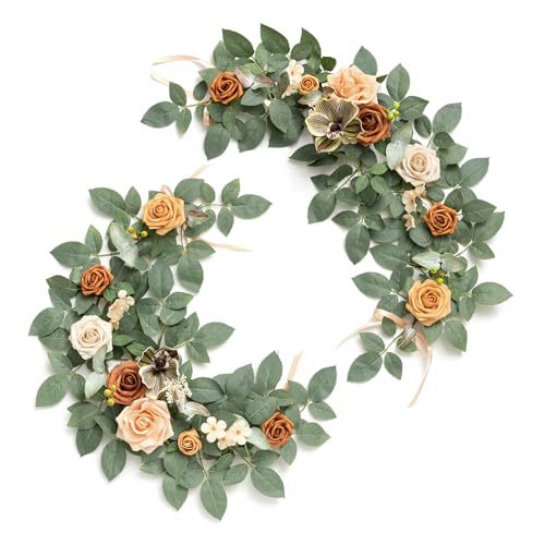 Artificial Rose Vine Garland, 24" Long, Wedding Arch Decor, Event & Home Floral Arrangement, Bulk Purchase Available