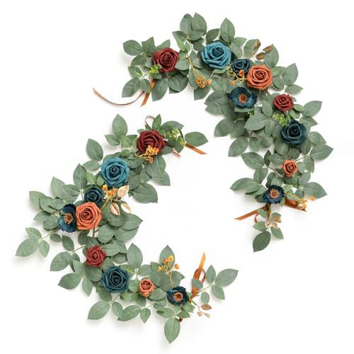 Artificial Rose Vine Garland, 24" Long, Wedding Arch Decor, Event & Home Floral Arrangement, Bulk Purchase Available