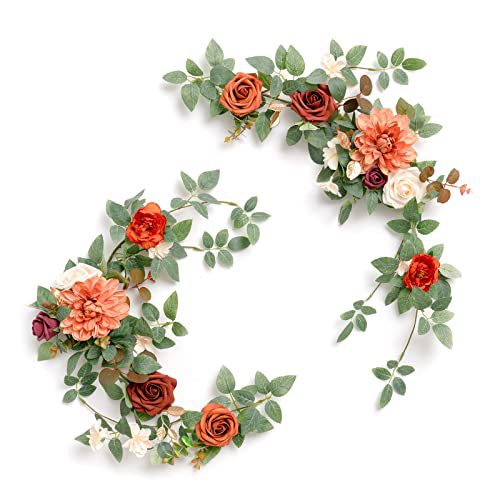 Artificial Rose Vine Garland, 24" Long, Wedding Arch Decor, Event & Home Floral Arrangement, Bulk Purchase Available