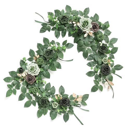 Artificial Rose Vine Garland, 24" Long, Wedding Arch Decor, Event & Home Floral Arrangement, Bulk Purchase Available