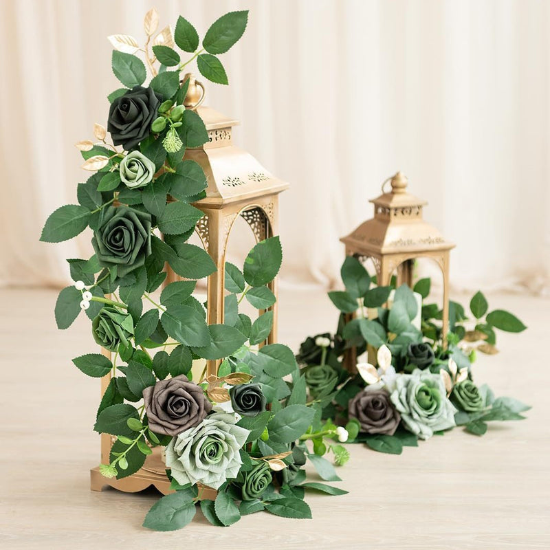 Artificial Rose Vine Garland, 24" Long, Wedding Arch Decor, Event & Home Floral Arrangement, Bulk Purchase Available