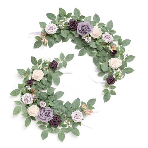 Artificial Rose Vine Garland, 24" Long, Wedding Arch Decor, Event & Home Floral Arrangement, Bulk Purchase Available