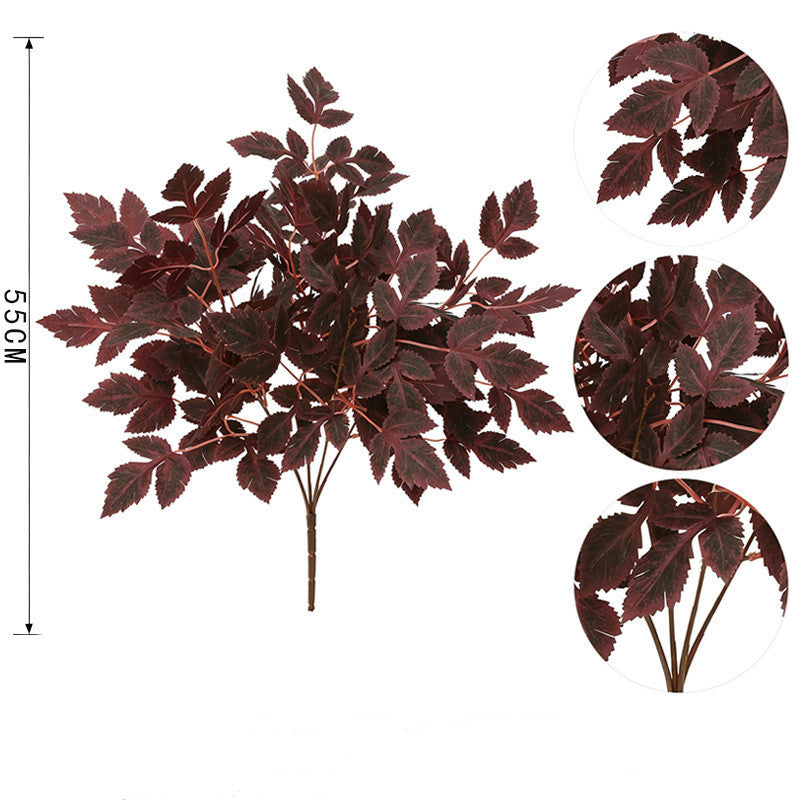 Artificial Maple Leaf Bush, 20" Tall, Realistic Fall Foliage for Home Decor, Wedding Arrangements, and Seasonal Displays