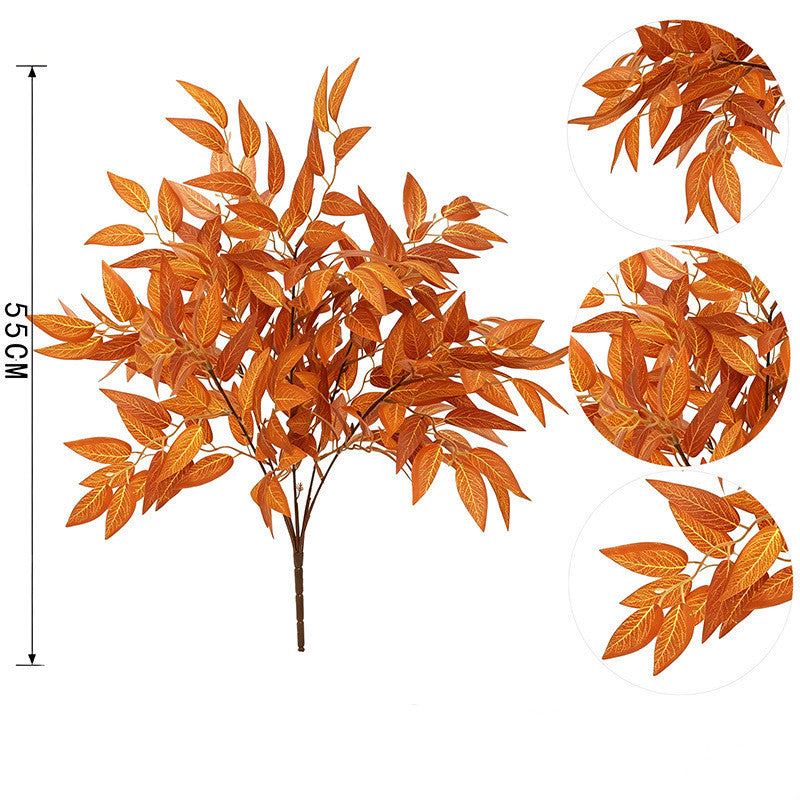 Artificial Maple Leaf Bush, 20" Tall, Realistic Fall Foliage for Home Decor, Wedding Arrangements, and Seasonal Displays