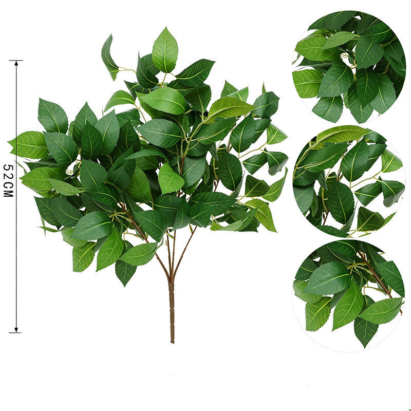 Artificial Maple Leaf Bush, 20" Tall, Realistic Fall Foliage for Home Decor, Wedding Arrangements, and Seasonal Displays